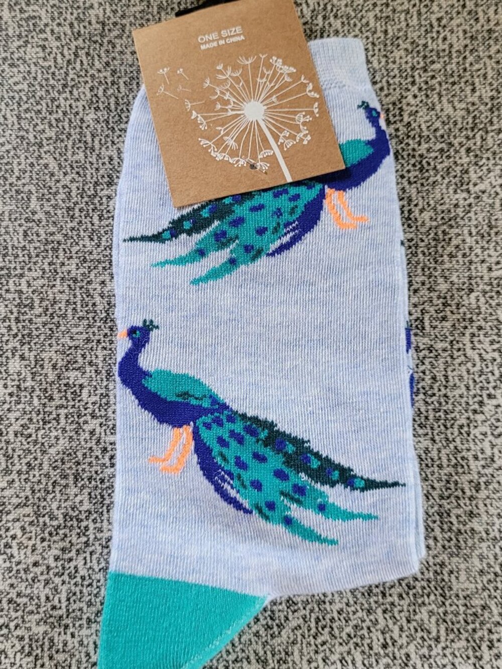 NWT's Women's Socks with Peacocks - One Size